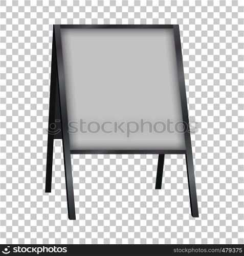 White blank sandwich board mockup. Realistic illustration of white blank sandwich board vector mockup for web. White blank sandwich board mockup, realistic style