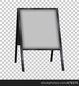 White blank sandwich board mockup. Realistic illustration of white blank sandwich board vector mockup for web. White blank sandwich board mockup, realistic style