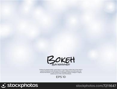 White bokeh background clean glitter design modern blur style. vector illustration