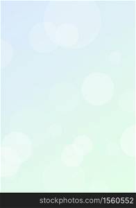 White bokeh transparent circle shapes with Green nature background, Vector illustration