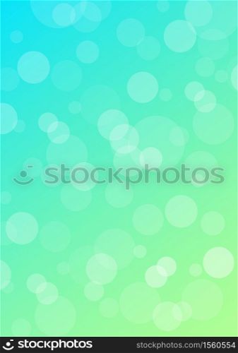 White bokeh transparent circle shapes with Green nature background, Vertical Bokeh, Vector illustration