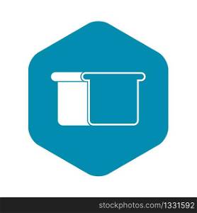 White bread icon in simple style isolated vector illustration. White bread icon, simple style