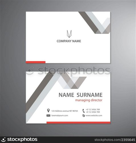 White business cards set vector design template