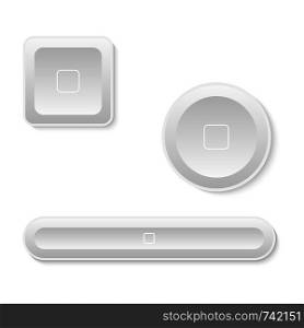 White button set four your web design