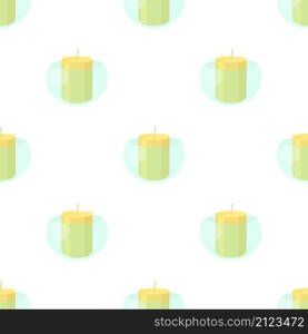 White candle in the glass candlestick pattern seamless background texture repeat wallpaper geometric vector. White candle in the glass candlestick pattern seamless vector