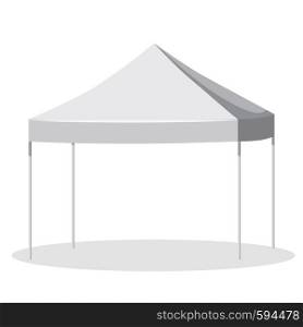 White canopy or tent, vector illustration. Mockup for your design.. White canopy or tent, vector illustration. Promotional Outdoor Canoby Event Trade Show Pop-Up Tent Mobile Marquee. Mockup for your design.