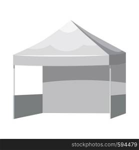White canopy or tent, vector illustration. Mockup for your design.. White canopy or tent, vector illustration. Promotional Outdoor Canoby Event Trade Show Pop-Up Tent Mobile Marquee. Mockup for your design.