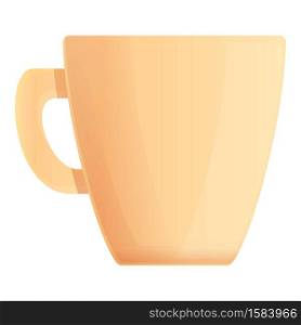 White ceramic coffee mug icon. Cartoon of white ceramic coffee mug vector icon for web design isolated on white background. White ceramic coffee mug icon, cartoon style