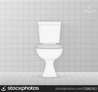 White ceramics clean toilet bowl icon. Toilet room. Vector stock illustration. White ceramics clean toilet bowl icon. Toilet room. Vector stock illustration.