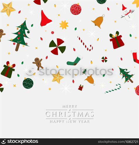 White christmas modern clean design gift fall and shine light with space. vector illustration
