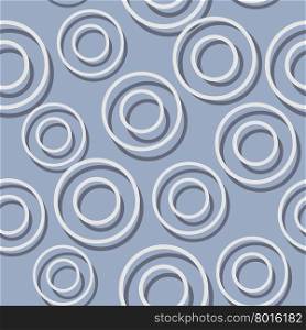 White circle with shadow seamless pattern on gray background. Abstract vector background of circles.&#xA;