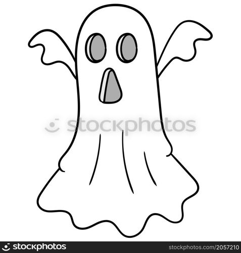 white cloth flying terrifying spooky ghost