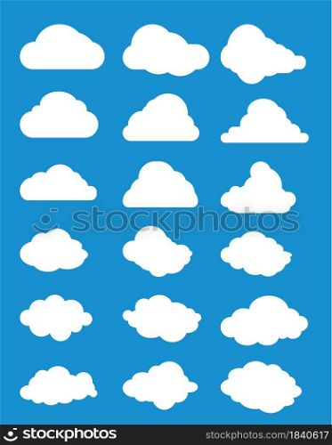 White clouds seamless pattern light blue sky and holiday background.