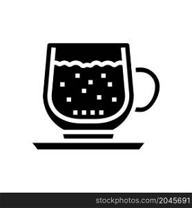 white coffee glyph icon vector. white coffee sign. isolated contour symbol black illustration. white coffee glyph icon vector illustration