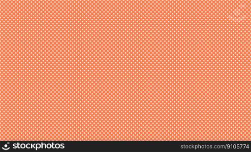 white colour polka dots pattern over coral orange useful as a background. white color polka dots over coral orange background