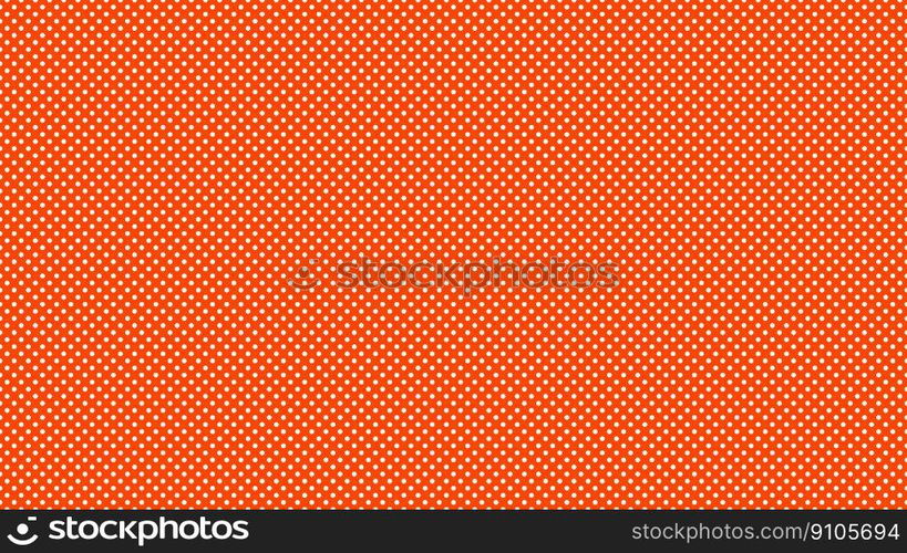 white colour polka dots pattern over orange red useful as a background. white color polka dots over orange red background