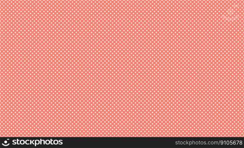 white colour polka dots pattern over salmon red useful as a background. white color polka dots over salmon red background