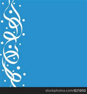 white confetti and snowflakes on blue christmas background for your design, stock vector illustration