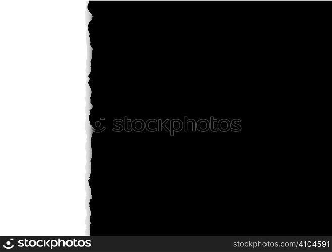 White copy space background with torn edge and gray abstract backdrop