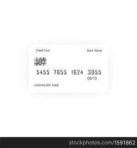 White credit card template. Vector on isolated white background. EPS 10.. White credit card template. Vector on isolated white background. EPS 10