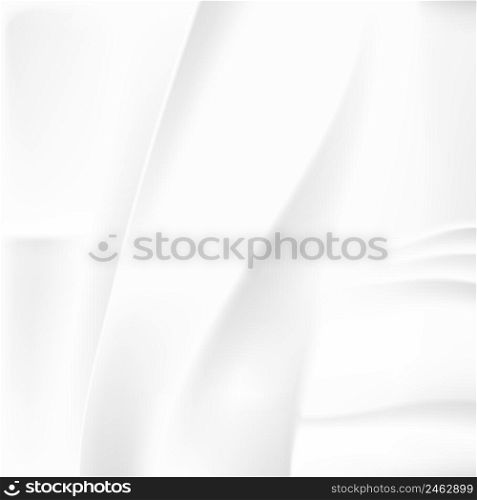 White Crumpled Tissue Abstract Background. Vector Illustration