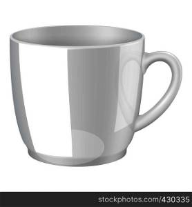 White cup mockup. Realistic illustration of white cup vector mockup for web. White cup mockup, realistic style