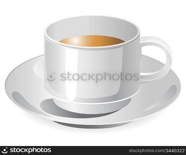 white cup of coffee with a dish
