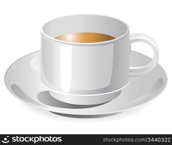 white cup of coffee with a dish