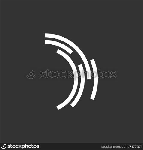 White Curve Logo Template Illustration Design. Vector EPS 10.