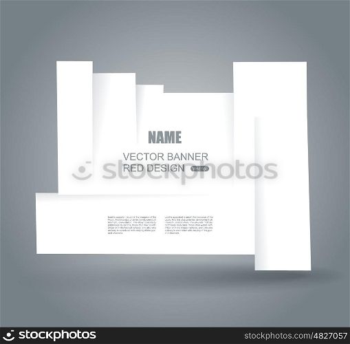 White cut banner with place for your text