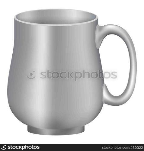 White empty mug mockup. Realistic illustration of white empty mug vector mockup for web. White empty mug mockup, realistic style