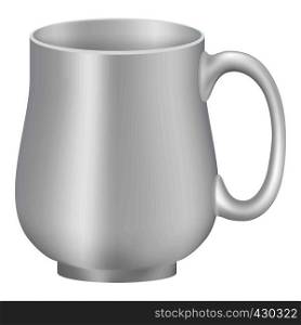 White empty mug mockup. Realistic illustration of white empty mug vector mockup for web. White empty mug mockup, realistic style