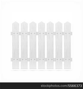 White fence tile icon isolated vector illustration