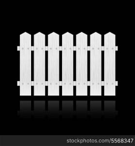 White fence tile icon isolated vector illustration