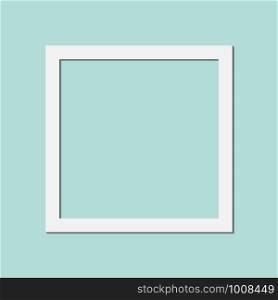 White frame background with shadow. Vector illustration. White frame background