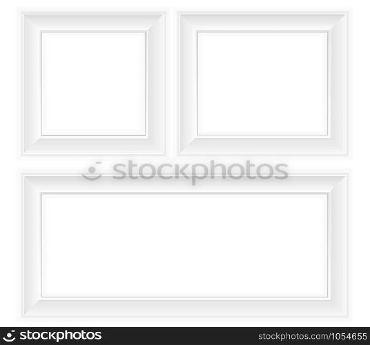 white frame vector illustration isolated on background