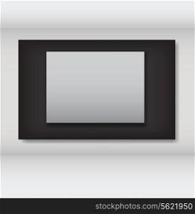 White frames in art gallery ector illustration
