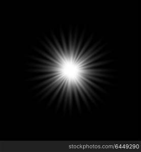 White glowing light burst explosion