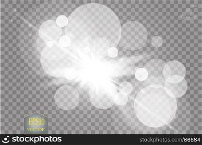 White glowing light burst explosion with transparent. Vector illustration for cool effect decoration with ray sparkles. Bright star. Transparent shine gradient glitter, bright flare. Glare texture.. White glowing light burst explosion with transparent. Vector illustration for cool effect decoration with ray sparkles. Bright star. Transparent shine gradient glitter, bright flare. Glare texture. Vector