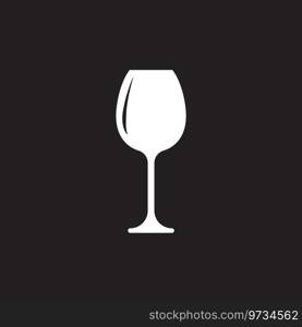 White goblet glass icon Royalty Free Vector Image