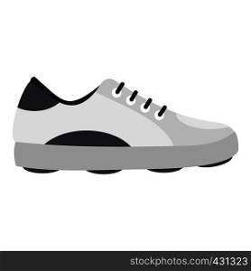 White golf shoe icon flat isolated on white background vector illustration. White golf shoe icon isolated
