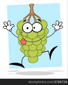 White Grape Cartoon Character