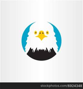 white head eagle icon vector logo