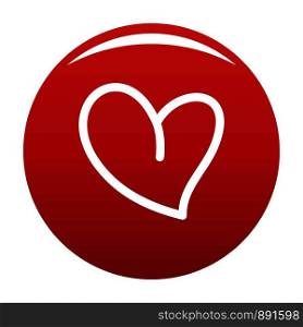 White heart icon. Simple illustration of white heart vector icon for any design red. White heart icon vector red