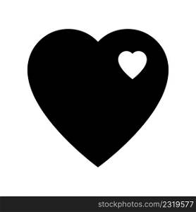 White heart inside black. Trendy vector style. Love symbol. Vector illustration. stock image. EPS 10.. White heart inside black. Trendy vector style. Love symbol. Vector illustration. stock image.