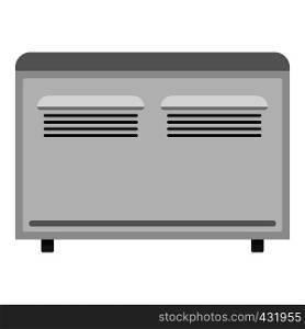 White heating convector icon flat isolated on white background vector illustration. White heating convector icon isolated