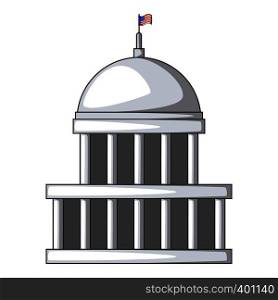 White house icon. Cartoon illustration of white house vector icon for web. White house icon, cartoon style