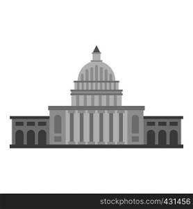 White house icon flat isolated on white background vector illustration. White house icon isolated