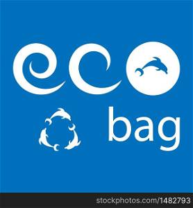 white inscription for a eco bag