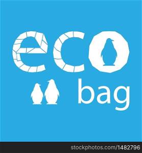 white inscription for a eco bag